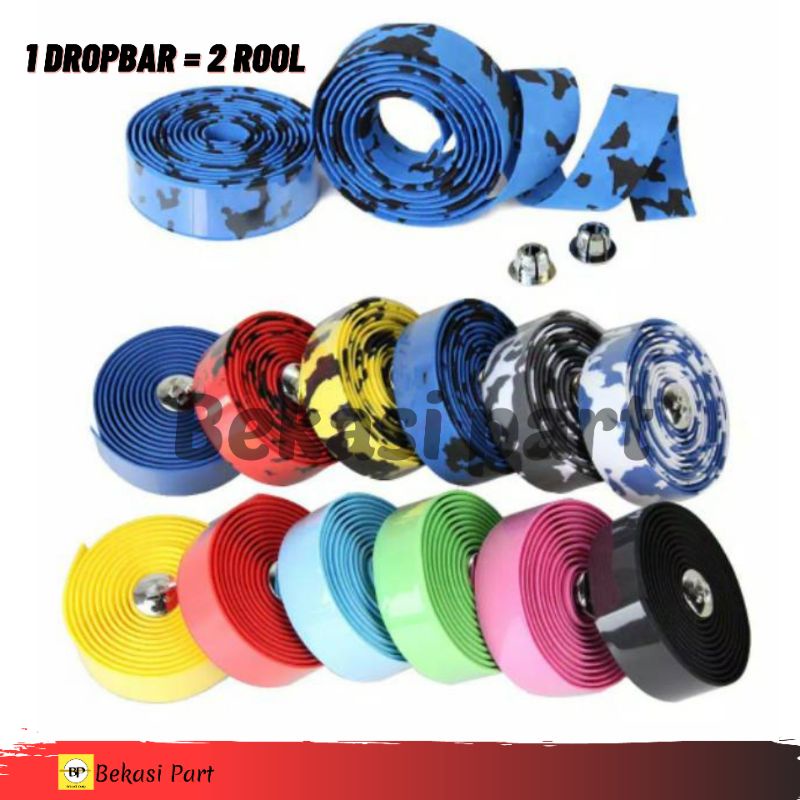 Jual 2 Roll Bar tape handlebar sepeda balap fixie dropbar stang roadbike lilitan stang roadbike