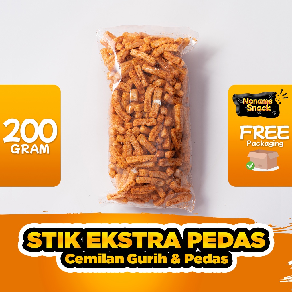 NoName Snack - Stick Extra Pedas Cemilan Keripik Grosir 250Gr
