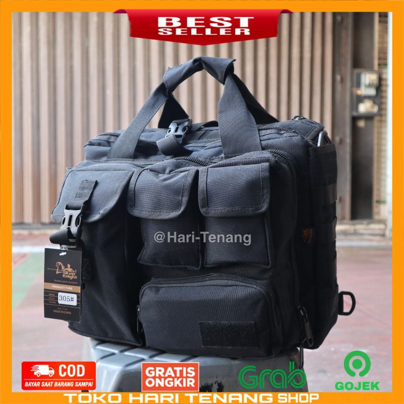 TAS SELEMPANG 305 HITAM TAS LEPTOP IMPORT