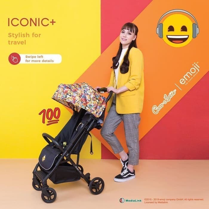 Stroller Cocolatte CL 7053 Iconic+ Plus Emoji / Kereta Dorong Bayi