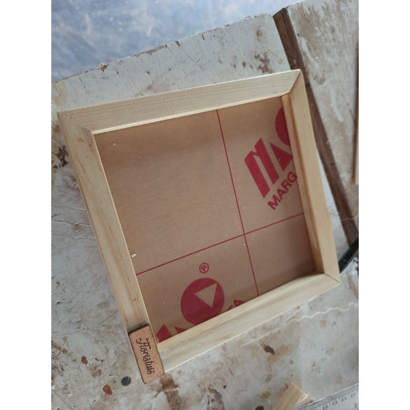 frame figura 3D ukuran 8R , untuk bucket mini, foto tema rustic