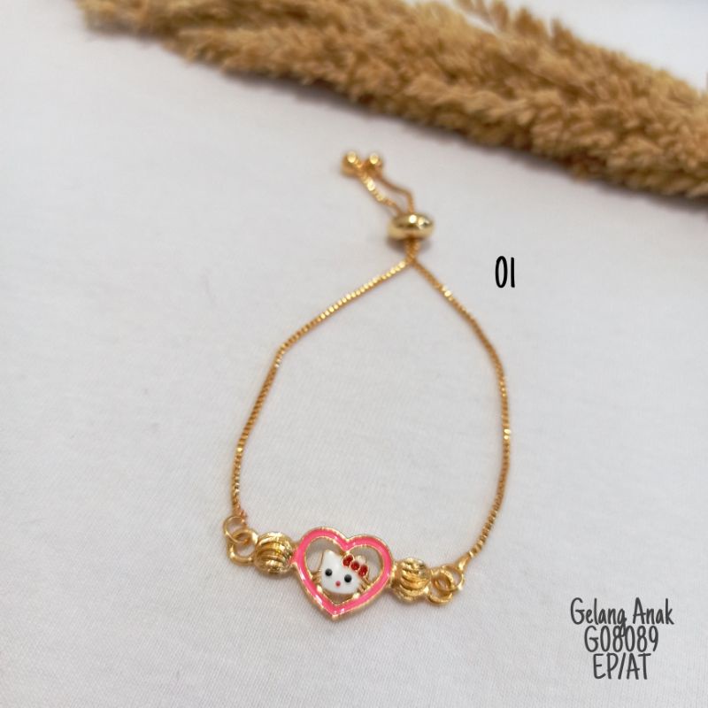 Gelang Anak Fashion Model Serut Warna Gold G08089