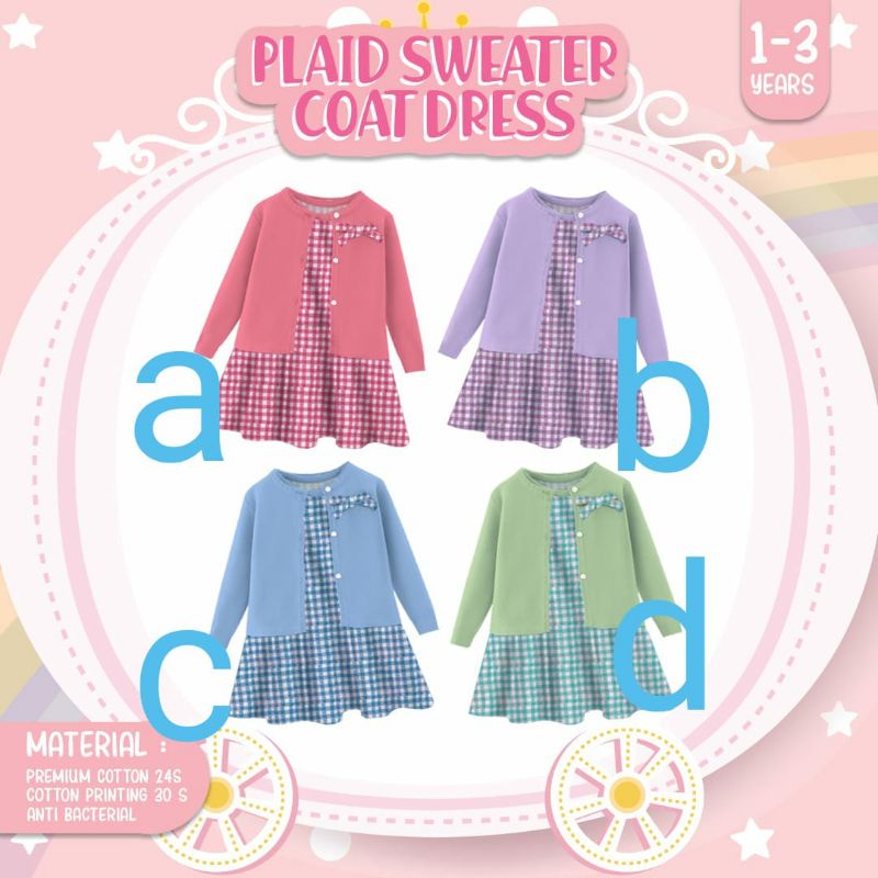 Plaid Sweater Coat Dress