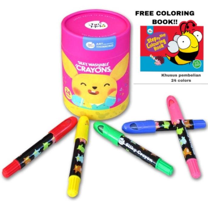 

JAR MELO| JOAN MIRO| BABY ROO| WASHABLE SILKY CRAYONS - NonToxic 12pcs