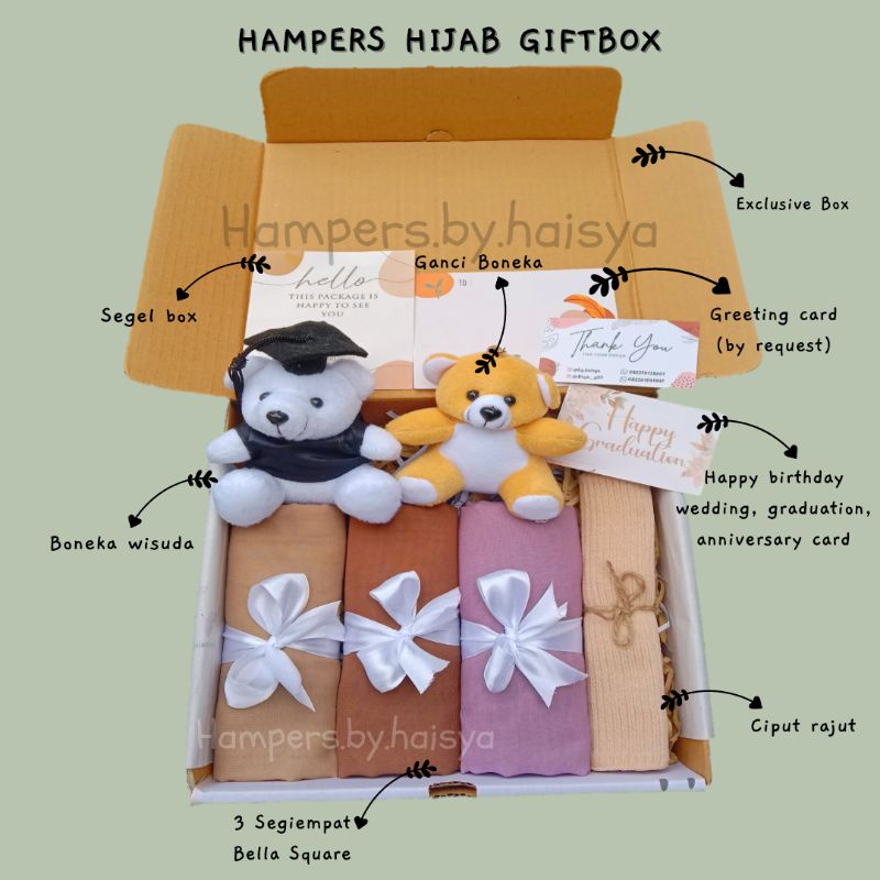 

[TERMURAH] HAMPERS HIJAB GIFTBOX KADO ULANG TAHUN CEWEK/ GIFT BOX WISUDA / HAMPERS ANNIVERSARY / HAPPY WEDDING