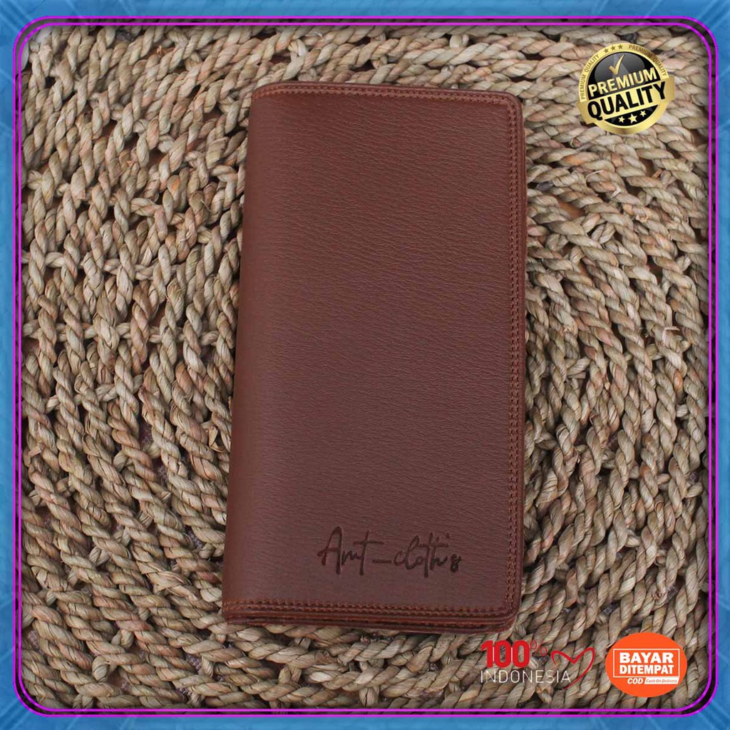 Best seller DOMPET KULIT PRIA panjang KULIT sintetik AMT