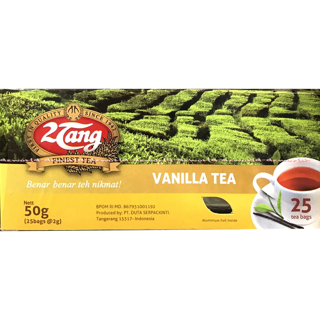 2Tang Vanilla 25bag Tea Teh Vanila 2 Tang Dua Tang Teh Rasa Vanila