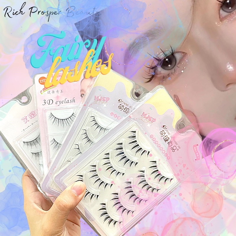 3-5 PASANG FAIRY LASHES - DOUYIN MAKEUP - Natural Japan Eyelash Fairy Extension Lashes Makeup Tools  THAILAND KOREAN MAKEUP LOOK - BULU MATA PALSU Professional Spike Lashes