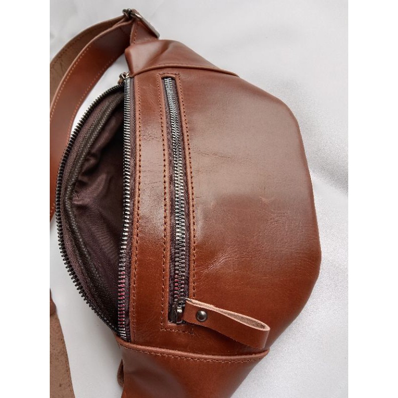 Waistbag waist bag bumbag Leather original tas pinggang kulit asli