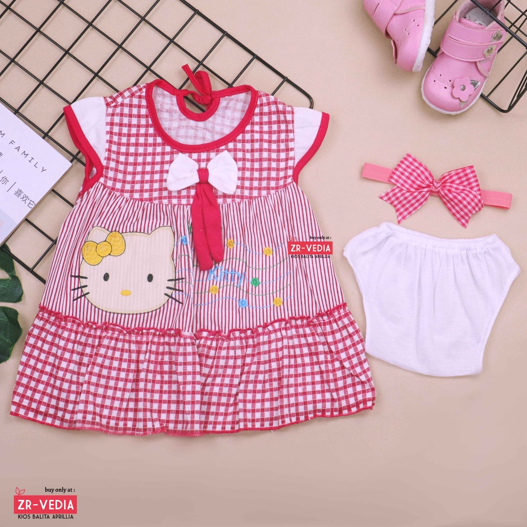 [GRATIS BANDO] Setelan Bayi Imut size 0-12 Bulan / Baby New Born Baju Anak Perempuan  SNI Dress Lucu