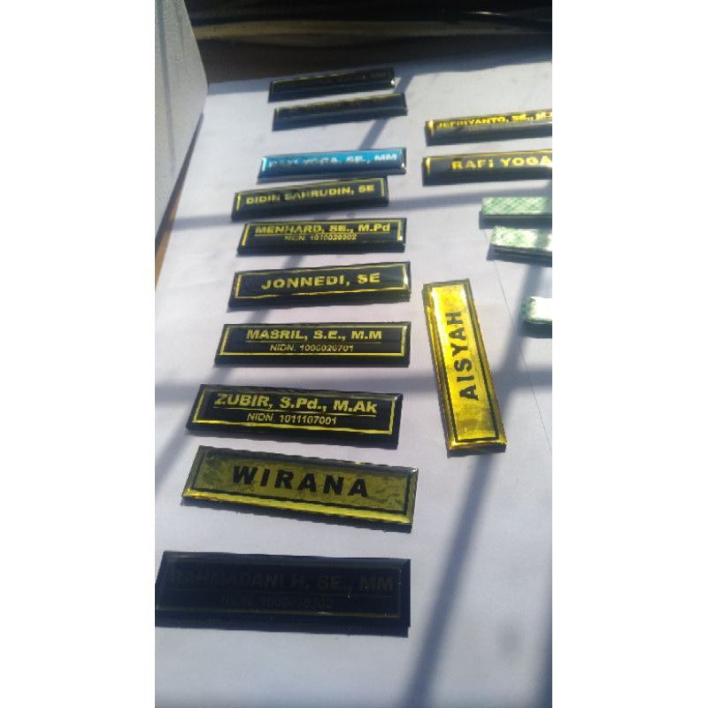 

Nametag / Papan Nama dada