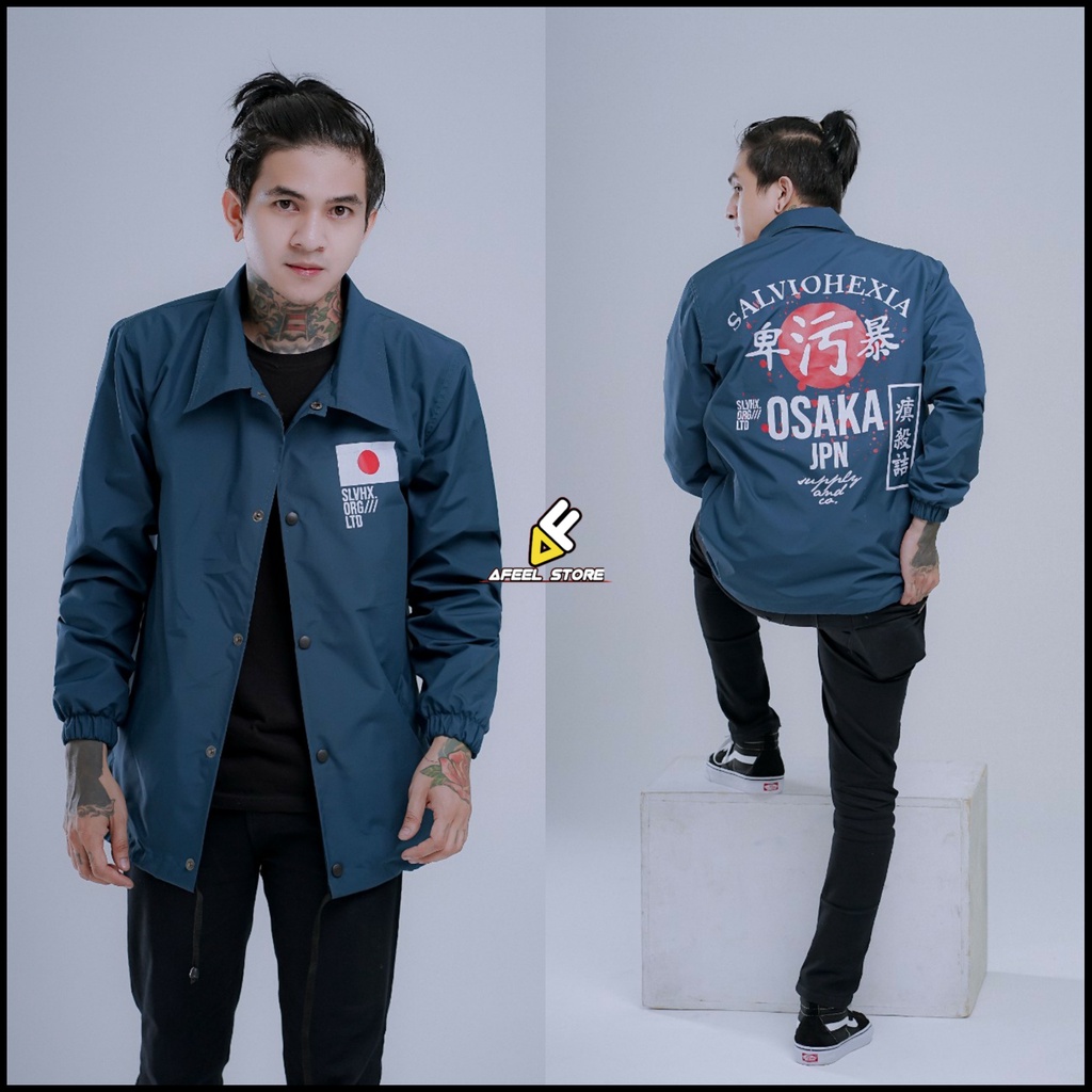 JAKET COACH PRIA NEW LINE YELLOW SALVIO HEXIA - JACKET WINBREAKER PARASUT COWOK-AF02