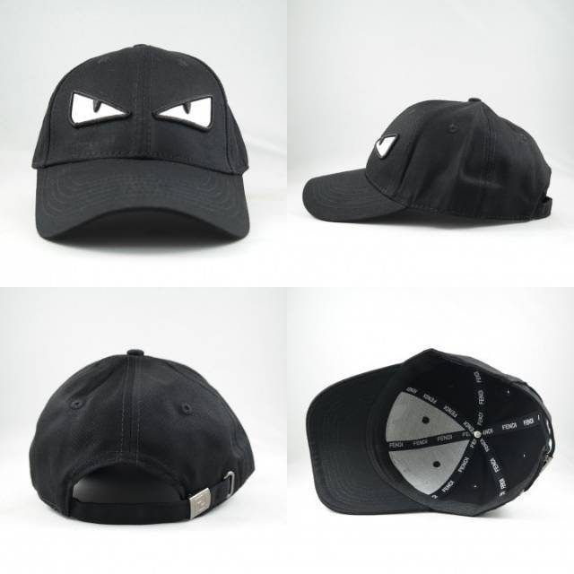 Topi Snapback Fendi Hitam Logo Putih