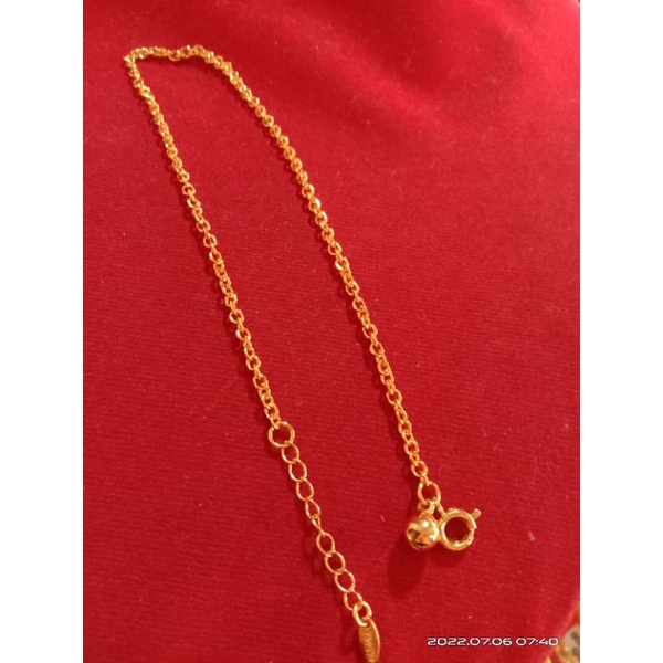 gelang kaki Medan lapis emas 24k