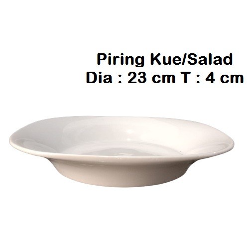 Piring Lontong Sayur Opor Soup Segi dalam 9 inch Porselen Set 3
