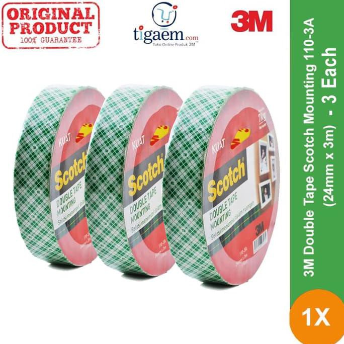 

New 3M Double Tape Scotch Mounting Tape 110-3A - 3 Each Diminati Banget