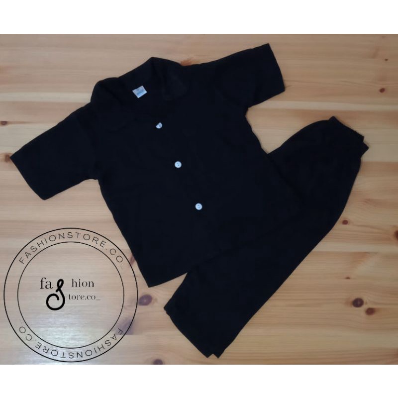 Piyama rayon anak 2-10tahun | piyama rayon polos | pajamas anak polos | One set kemeja rayon anak