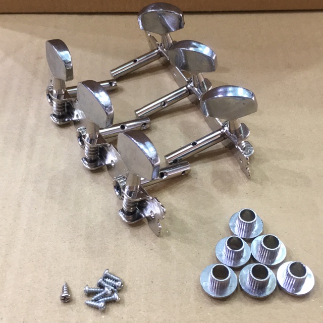 dryer guitar accoustic chrome besi set 3 | drayer putaran kuping gitar akustik krom besi stainless