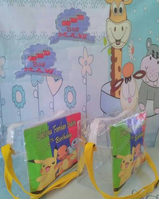 Goodie bag / tas souvenir ultah / tas resleting slempang / souvenir ultah / tas souvenir / tas ultah-1