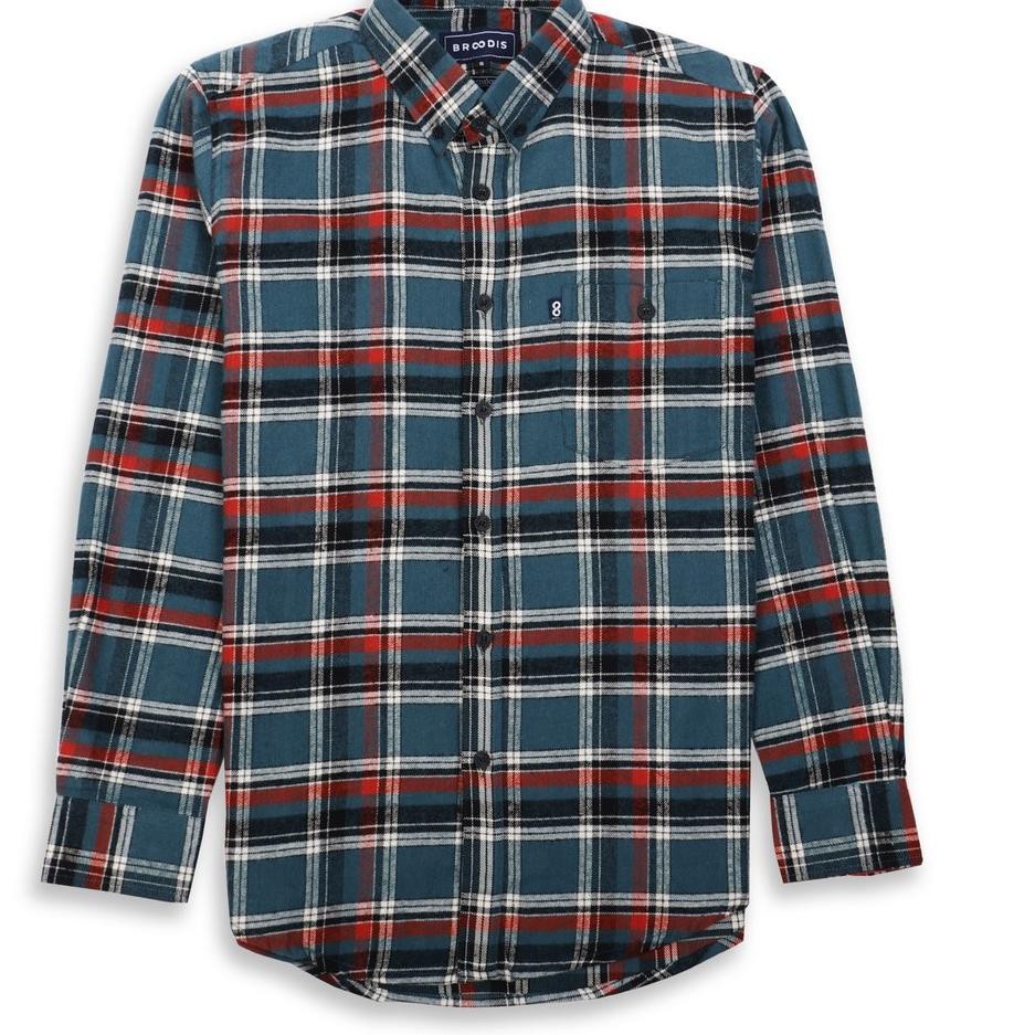 Trend Product. BROODIS Flanel Kemeja Pria Motif Terbaru Green Palmas ♉ . ♉
