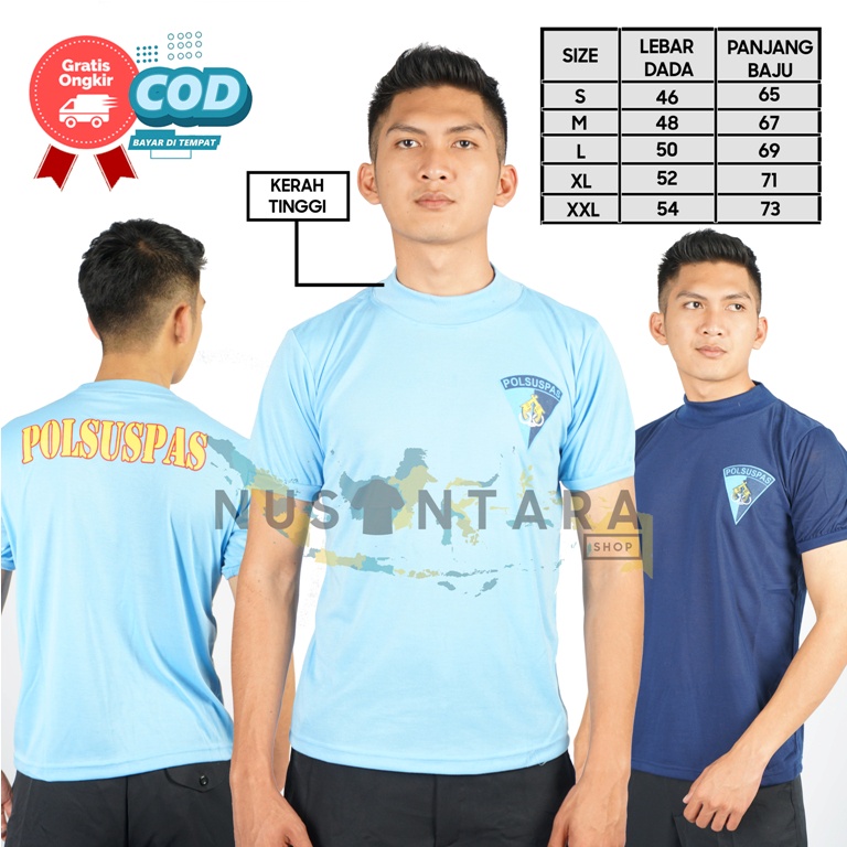 Polsuspas Kaos Polsuspas Kerah Tinggi Kaos Dinas Lembaga Pemasyrakatan Sipir Dalaman polisi Kaos Polsuspas Indonesia