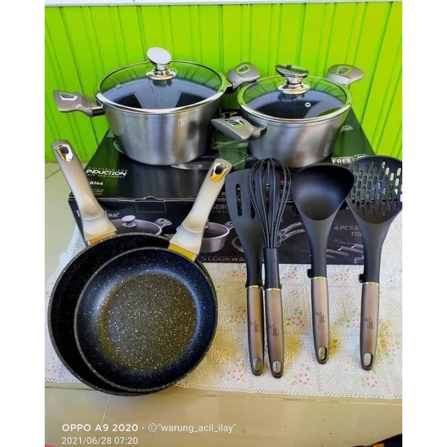 Panci Sultan Set Berlinger Haus 10 pcs Cookware Set Carbon Edition