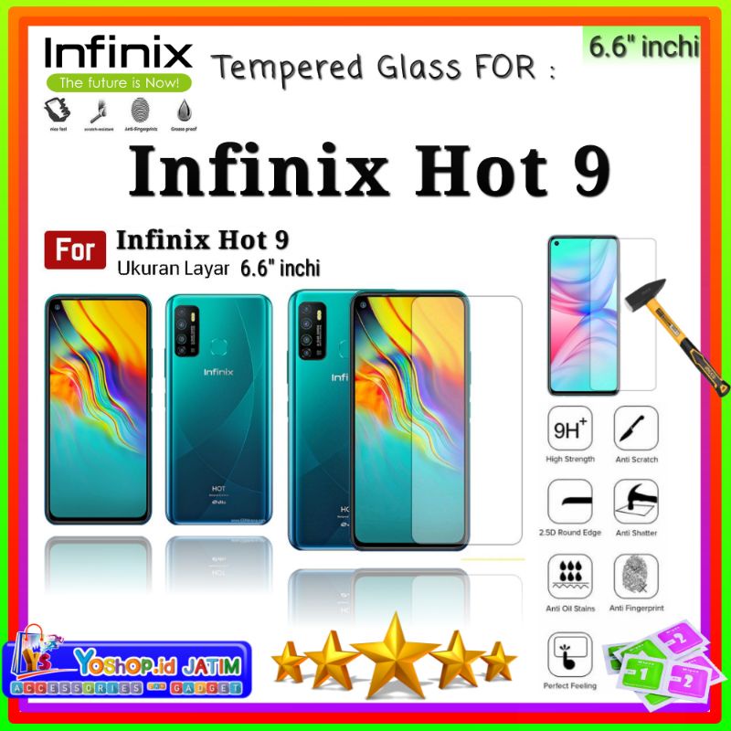 Tempered Glass TG Infinix Hot 9 (6.6"inchi)