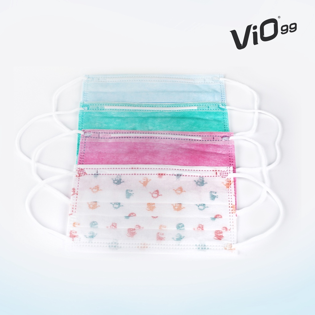 Vio - Mask '50S 3 Ply Earloop Kids Masker medis anak filtrasi 99% masker medis murah