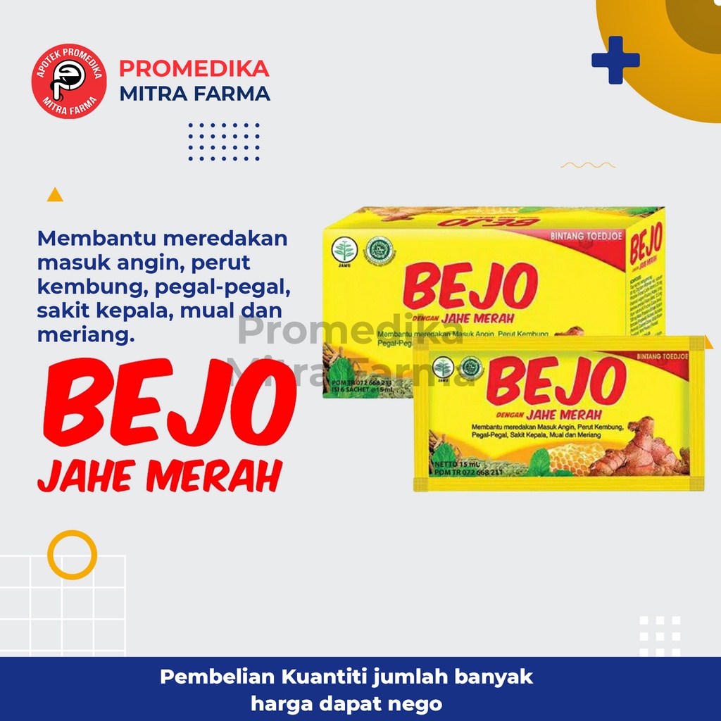 

Bejo Jahe Merah 15 ml Cair/Sachet / Obat Herbal Masuk Angin