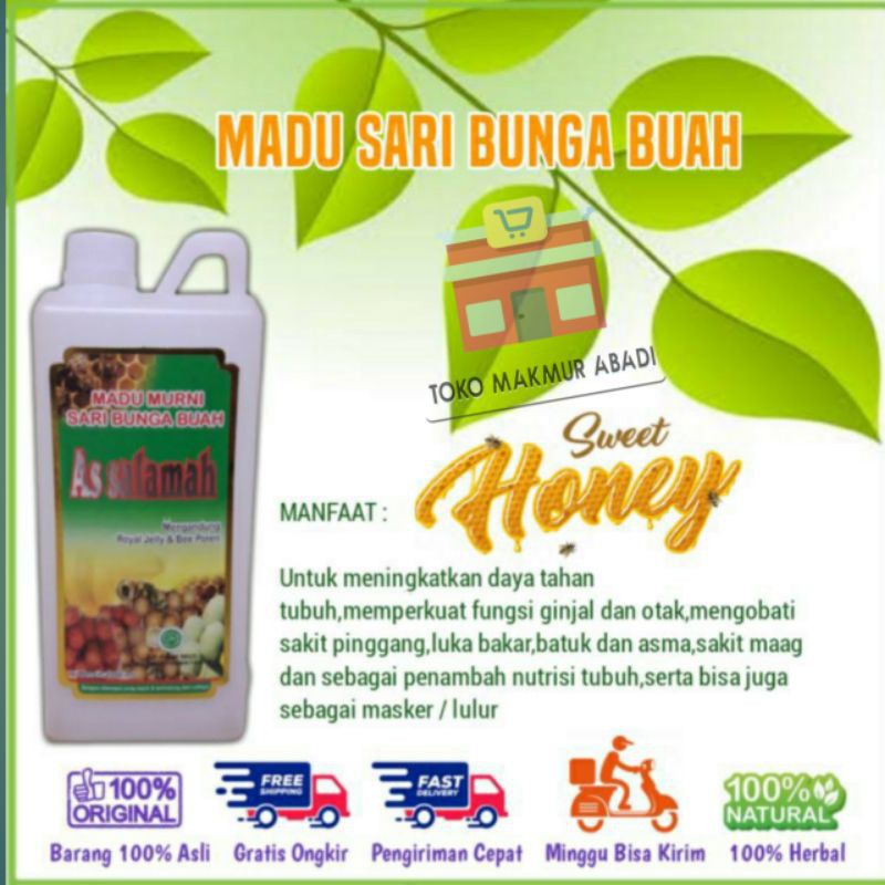 Madu Murni Sari Bunga Buah 1kg - Madu As salamah