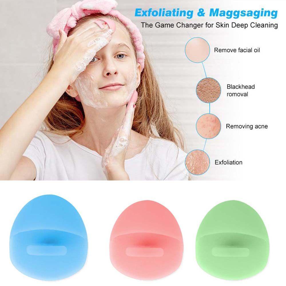 Augustina Silikon Face Scrubber Komedo Exfoliator Deep Cleaning Face Scrubber Massager Pad