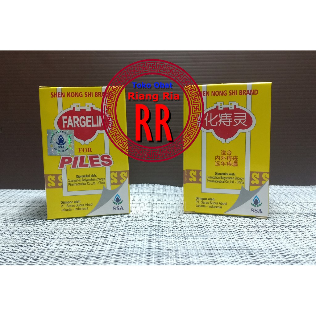 Shen Nong Shi - Fargelin for piles - obat wasir
