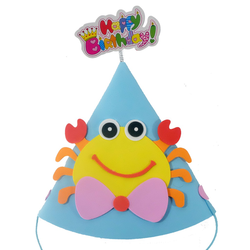 Topi Ulang Tahun Kerucut - Topi Ultah Karakter - Topi Pesta - Topi HBD - Cute Birthday Hat Party