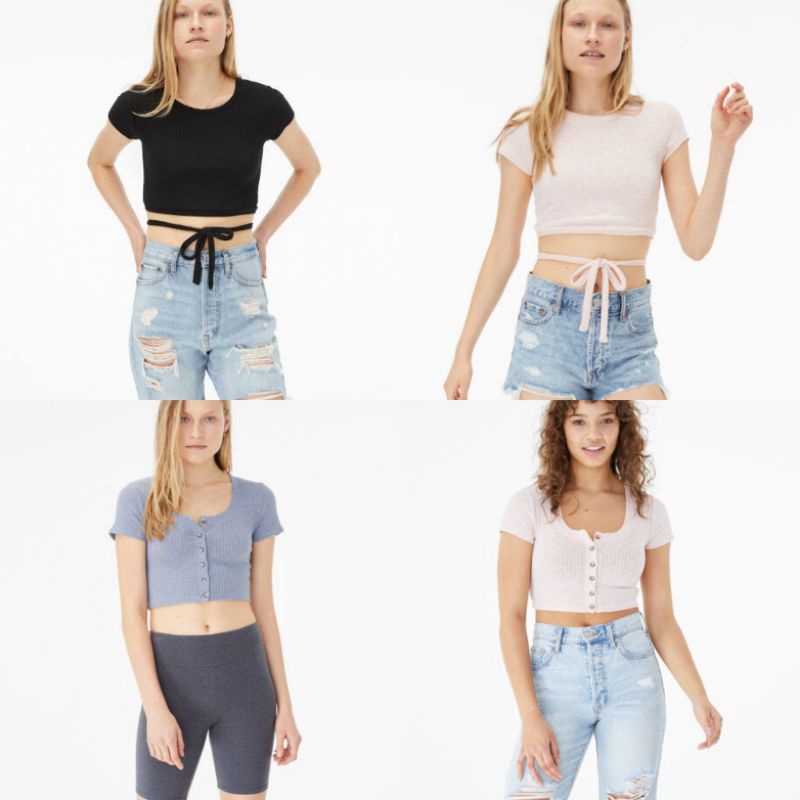 AEROPOSTALE KNIT CROP TOP-ORIGINAL 100%