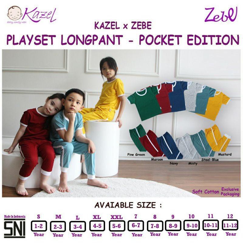 ZEBE PLAYSET LONGPANTS POCKET UNISEX EDITION 6-11THN