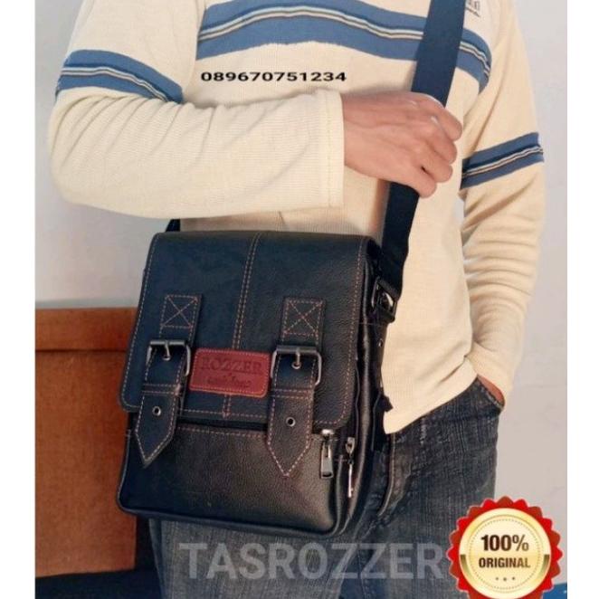 Merk Asli Tas Kulit Pria Rozzer Rm1 Garut Selempang Tsp76817