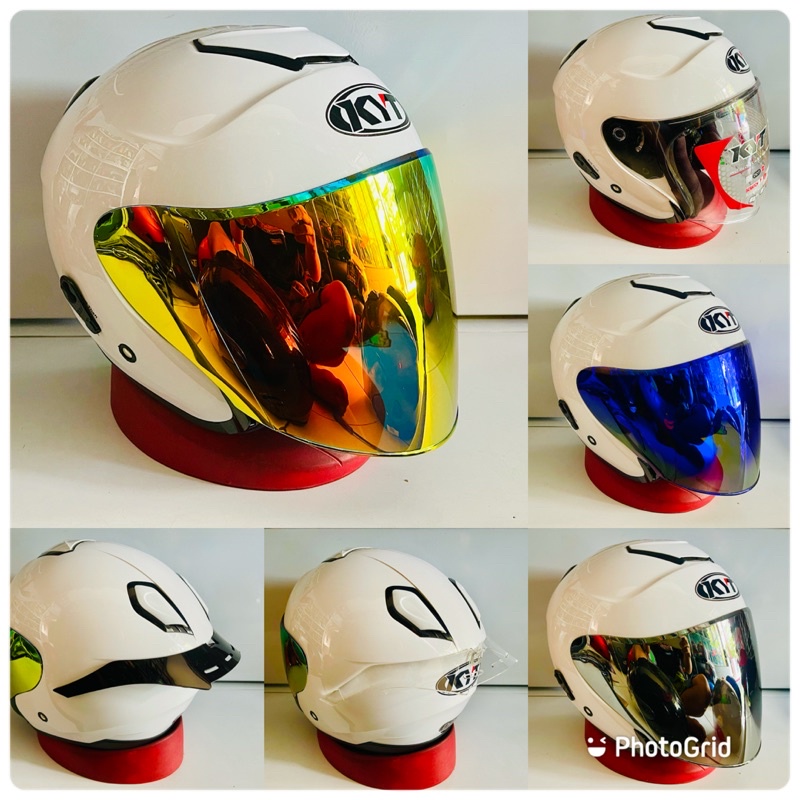 KYT KYOTO R SOLID WHITE- KYOTO PAKET GANTENG