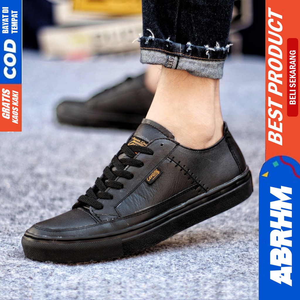 ABRHM x SINTE Sepatu Kasual Loafers Pria Sepatu Pria Casual Kulit Asli Original Sepatu Kerja Cowok Semi Formal Kuliah Kondangan Gaya keren Kekinian Murah Terlaris