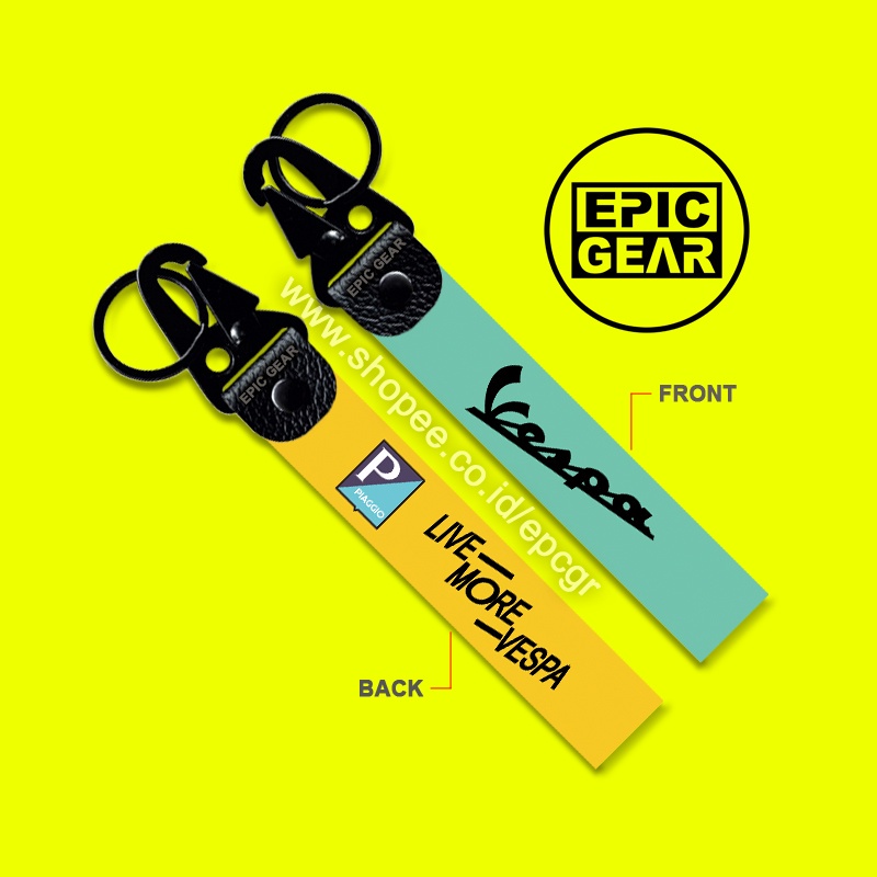 HIGH QUALITY GANTUNGAN KUNCI VESPA LIVE MORE KEYCHAIN SEPEDA MOTOR PREMIUM AKSESORIS PIAGGIO LIVE MO