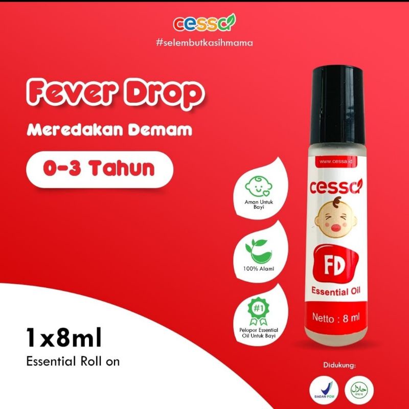 Cessa Baby Essensial Oil Fedrop 8 ml/ untuk demam &amp; panas