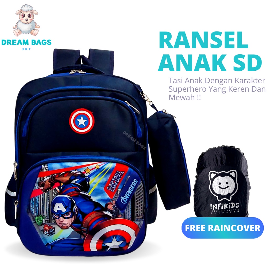 Dream Bags - Tas Anak Kaptain DB 637 Tas Sekolah Anak Ransel Anak Cowok