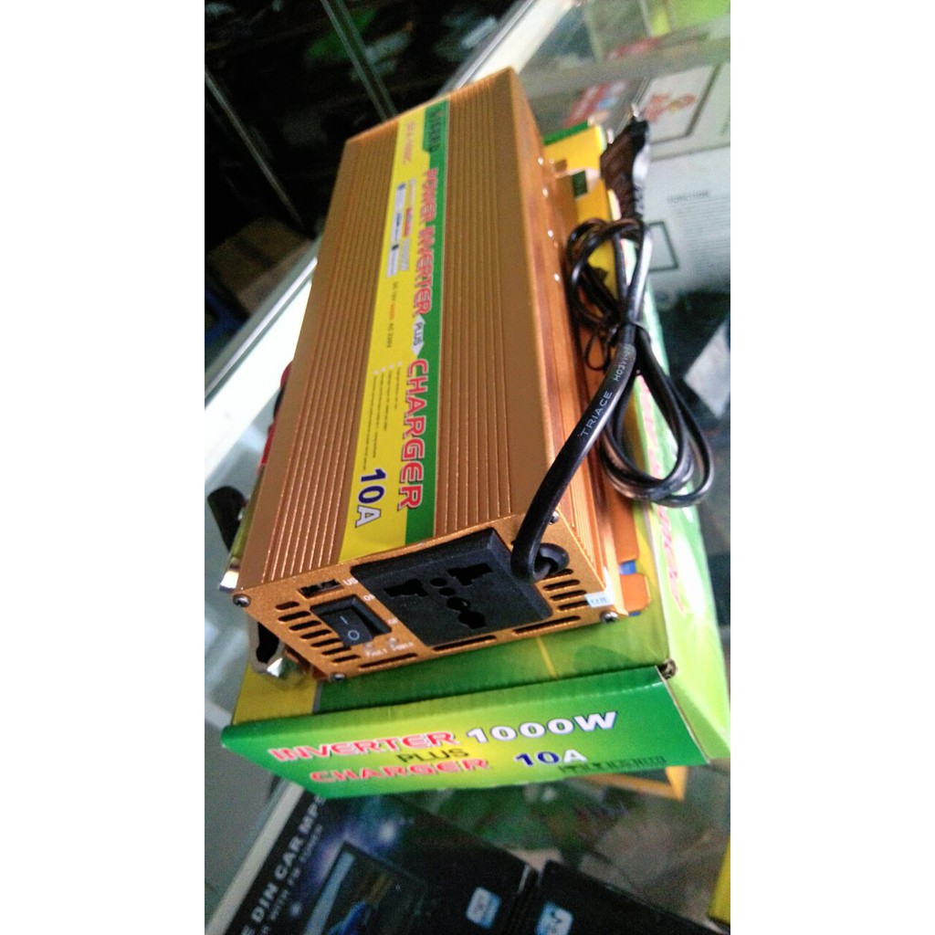 POWER INVERTER 1000W PLUS CHARGER AKI 12V 10 AMPERE VISERO