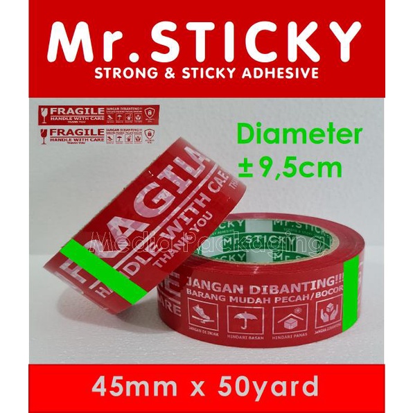 

Lakban Fragile Merah Putih 45mm x 50 yard MURAH