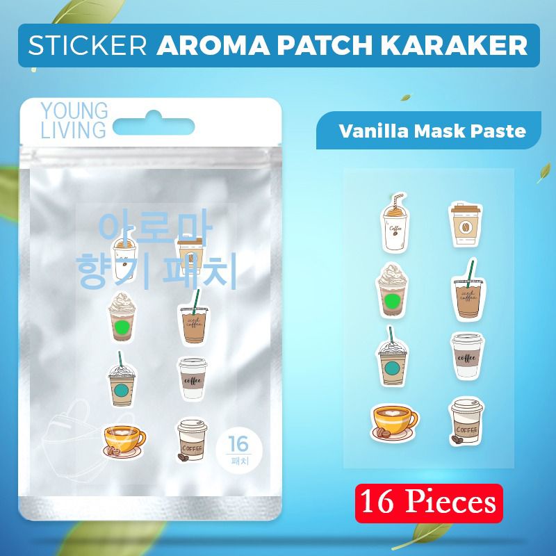 Stiker Aroma Masker Vanilla - Lavender - Green tea Motif Avengers - Sanrio isi 16Pcs