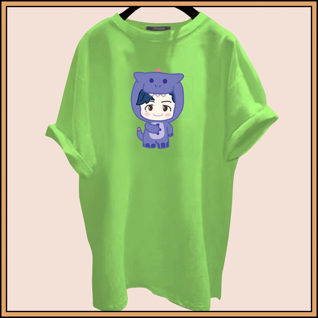 CALVIERO SHOP - BAJU KAOS ATASAN WANITA PURPLE DINO PRINT