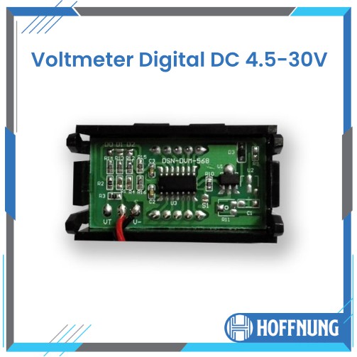 Volt Meter Mini Digital DC 4.5-30v Voltmeter Digital 0.56 inch 2 Wire