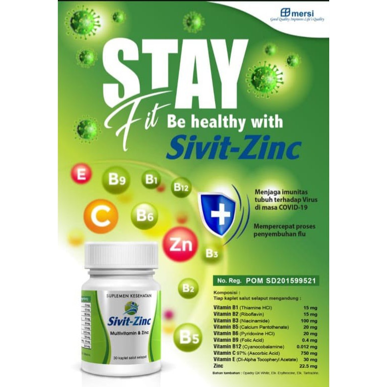 TERLARIS SIVIT ZINC / VITAMIN C PLUS ZINC / MEMBANTU MENINGKATKAN IMUNITAS TUBUH DENGAN BIAYA MURAH