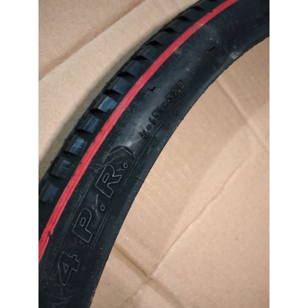 ban luar sepeda onthel ontel warna hitam merah ukuran 28