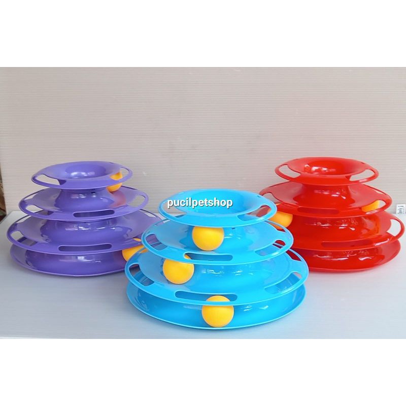 Mainan Kucing Mainan Interaktif Bola Kucing Bola Tower Bola Tingkat Mainan Kucing Mainan Kitten