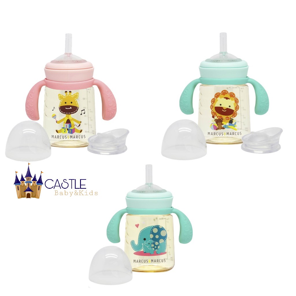 Castle - Marcus &amp; Marcus PPSU Straw Trainer Bottle - Training Cup PPSU Botol Anak - MNM